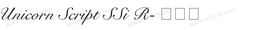 Unicorn Script SSi R字体转换